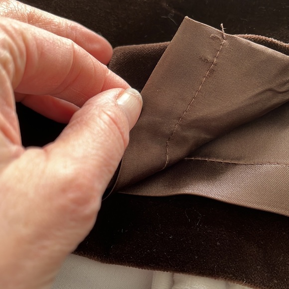 Custom Made Brown Velvet Mini Skirt Approx 6-8 - Picture 3 of 7